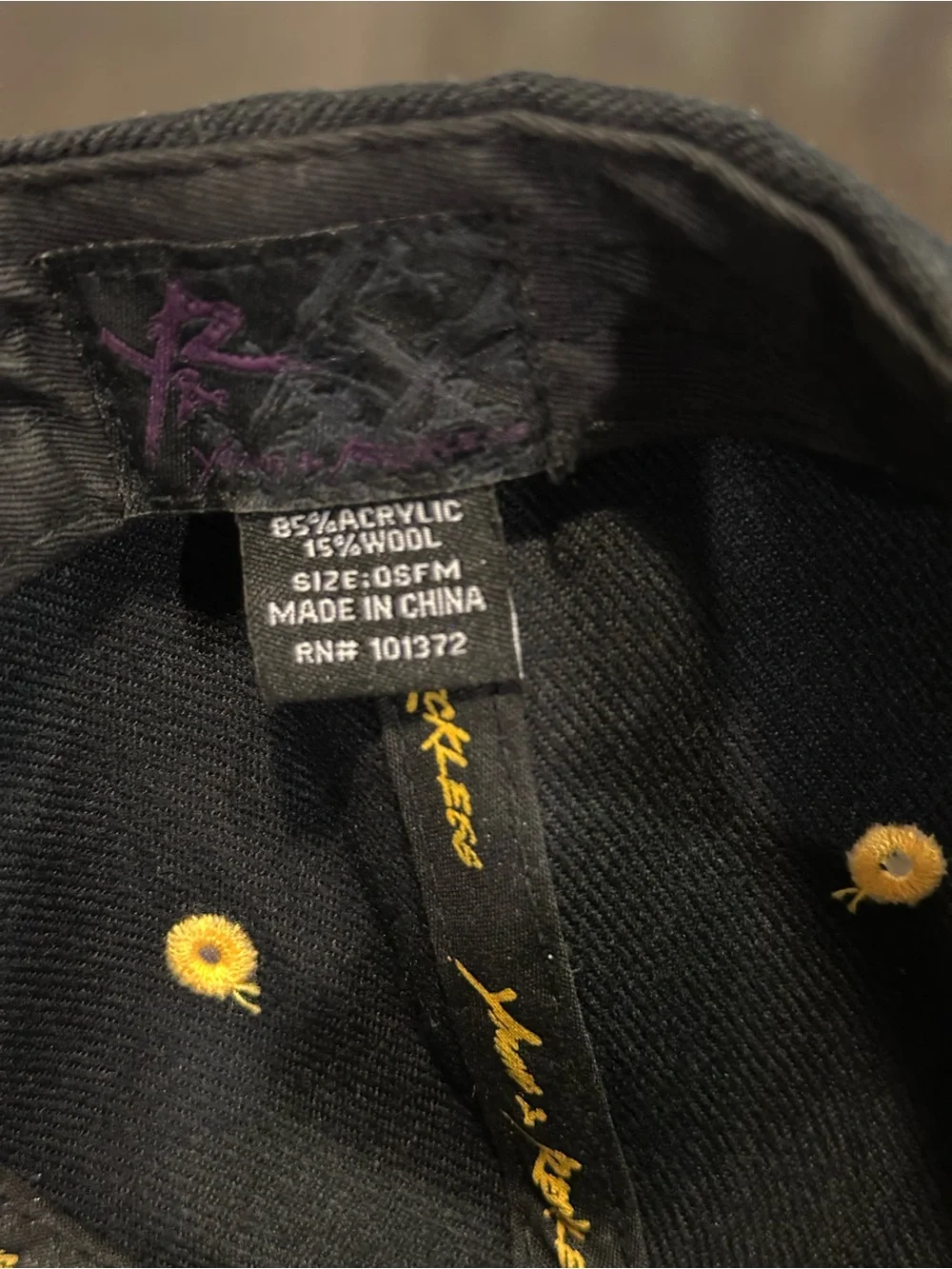 2 -Young & Reckless Block Letter Snapback Hats - Black/Yellow & Black/Purple